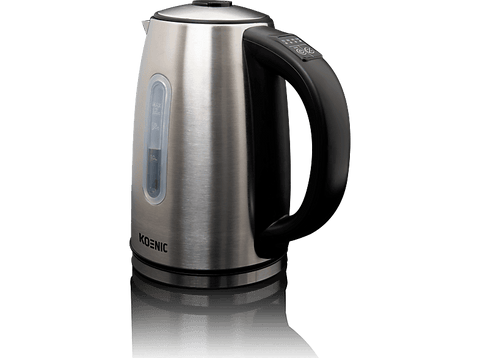 Hervidor de agua - Koenic KWK 221723 M, 2200 W, 1.7 l, Apagado Automático, Protección Sobrecalentamiento, Plata