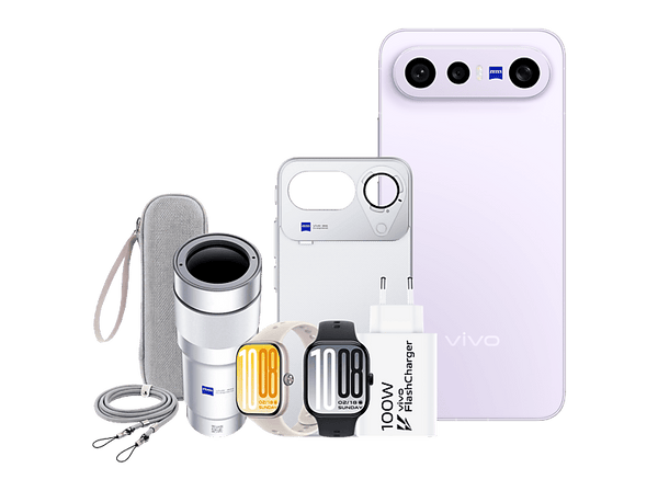Móvil - vivo Bundle X300 FE, Mist Purple, 512 GB, 12 GB RAM, 6.31" AMOLED, Snapdragon® 8 Gen 5 Mobile, 6500 mAh, Incluye WATCH GT 2