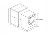 Lavadora secadora integrable - Haier BHA6SD696M6DB9-S, Series 6, 9 kg+6 kg, 1600 rpm, 16 programas, Función vapor, AutoDose, Sin panelar