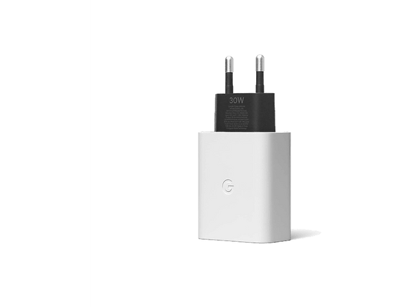 Cargador - Google Pixel 30W USB-C (GA03502-EU), Sin Cable, Compatible con dispositivos con carga USB-C, Carga rápida, Clearly White