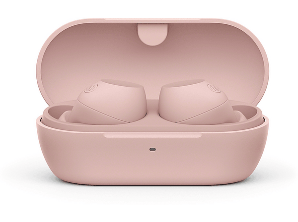 Auriculares True Wireless - Sony WFC710NP, Cancelación de ruido (Noise cancelling), Estuche carga rápida (40h), Inalámbricos, ANC, Bluetooth, Rosa