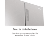 Frigorífico americano - Haier Cube 83 Series 3 HCR3818ENMM, No Frost, 181.5 cm, 467 l, Motor Inverter, Inox