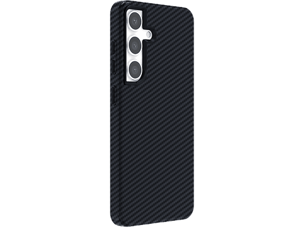 Funda - ISY ISC 3740, Samsung, Galaxy S24+, Fibra de carbono, Negro