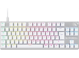 Teclado gaming - NEWSKILL Serike V2 TKL, USB tipo A, extraible, Teclas iluminadas, Con rueda de volumen, Blanco