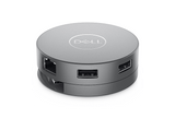 Hub - Dell DA310, 2x USB-A, 1x USB-C, 1x HDMI, 1x DisplayPort, 1x VGA, 1x RJ-45, Plateado
