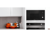 Microondas con grill integrable - Midea MBMTG925E-BK, 900 W, 1200W Potencia Grill, 7 Funciones, 25l, Cristal Blanco
