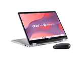 Portátil - Acer Chromebook Spin 314 CP314-2HN, 14 WUXGA, Intel® N100, 8GB RAM, 128GB eMMC, UHD Graphics, Google ChromeOS, Plata, Ratón incluido