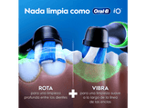 Cepillo eléctrico - Oral-B iO 3S Cepillo De Dientes, 3 Modos, Sensor de presión, 4 cabezales, Negro mate, Edición Navidad