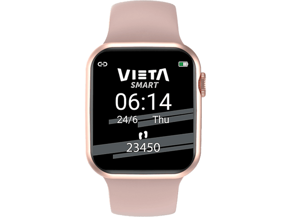 Smartwatch - Vieta Pro Beat 4, Bluetooth, Resistente al agua, IP67, Autonomía 3 días, Rosa