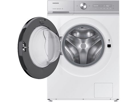 Lavadora carga frontal - Samsung WW11DB8B95GHU3, 11 kg, 1400 rpm, Autodosificación, QuickDrive™, AI EcoBubble™, Blanco