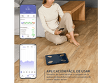 Báscula inteligente - Rowenta Goodvibes Life, IMC, Alta precisión, 15 indicadores corporales, hasta 180 kg, Sincronización con Apps, Bluetooth, Azul