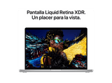 Apple MacBook Pro (2026) 16.2 Liquid Retina XDR, Chip M5 Pro Apple, CPU 18 núcleos, GPU 20 núcleos, 24GB RAM, 1TB SSD, Plata, Sin cargador