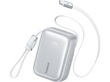 Powerbank - Baseus PicoGo AR11, 10000MAH, 45 W, , 2 USB-C, Carga rápida, 2 cables USB-C, Pantalla inteligente, Carga simultánea, Plata Frost