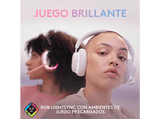Auriculares gaming - Logitech G G735, Aurora Collection, Inalámbricos, Bluetooth, Lightspeed, Lightsync RGB, PC, Móvil, Blanco