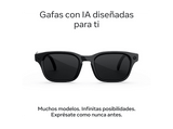 Gafas IA - Meta Adventurer, Lentes en gris polarizado, Cámara 12 MP, Traducción en tiempo real, Resolución 3K HD, +8h Batería, Classic Black