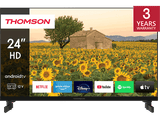 TV DLED 24 - Thomson 24HA2S13C, HD, ARM CA55 Quad core, Adaptador 12 V, Android TV, Negro