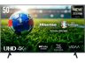 TV LED 50" - Hisense 50A6N, UHD 4K, Smart TV, HDR 10+, Dolby Vision, Control por Voz, Modo Juego, IA, Negro