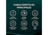 Lavadora carga frontal - Hisense WF1Q8041BT, 8 kg, 1400 Rpm, Función Vapor, Eficiencia A-20%, Gris