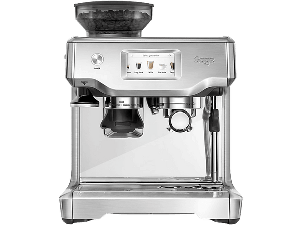 Cafetera superautomática - Sage SES880BSS4EEU1 The Barista Touch, 15 bar, 1680 W, 2 l, 480 ml leche, Molinillo, Inox