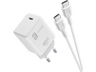 Cargador de pared - CellularLine Kit Ach, Para iPhone 17 series, iPad Pro 2025, Apple MacBook, 40 W, Carga rápida, USB C, Blanco