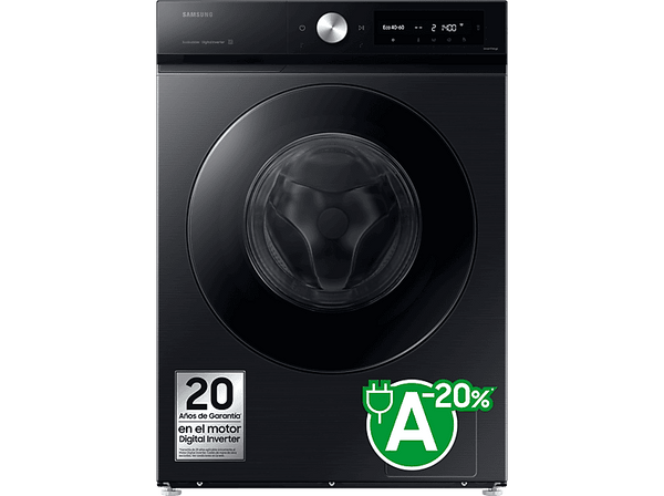 Lavadora carga frontal - Samsung WW11DB7B94GBU3, 11 kg, 1400 rpm, AI EcoBubble™, Función WiFi con SmartThings™, Negro