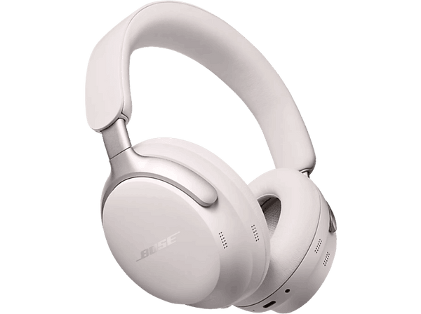 Auriculares inalámbricos - Bose QuietComfort Ultra Headphones, Cancelación de ruido espacial, Micrófono integrado, Autonomía 24 h, Blanco