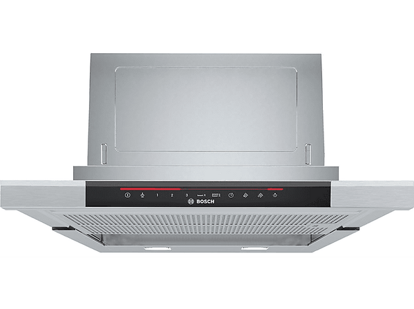 Campana extraíble - Bosch DFS067K51, Telescópica, 5 velocidades, 717 m³/h, Motor EcoSilence, Iluminación Led ,60 cm, Inox