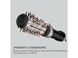 Moldeador - Rowenta Brush Activ UB9540, Cepillo giratorio de aire caliente, 2 cepillos giratorios, 1000 W, Diseño Ergonómico, Negro