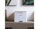 Impresora láser - Brother HL-L6210DW, Monocromo, Dúplex Automático, Red Cableada y WiFi, Blanco
