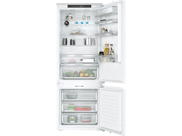 Frigorífico combi integrable - Siemens KB96NADD0, No Frost, 193.5 cm, 382 l, Cajón hyperFresh, Home Connect, Inox panelable