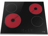 Placa vitrocerámica - Fagor 3VFT-40AS, 4 zonas, Zona grande 21 cm, Ebullición automática, 59 cm, Negro
