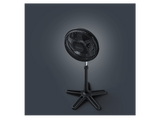 Ventilador de pie - Rowenta Turbo Essencial VU3110, 55W, 3 velocidades, Altura regulable, Silencioso, 6 aspas, Negro