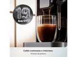 Cafetera superautomática - Cecotec Cremmaet Lungo Steam, Vaporizador, 5 bebidas, Pantalla táctil, 19 bares, Thermoblock, Molinillo integrado, Negro