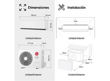 Aire acondicionado Split 1 x 1 - LG MAGNA09SX.SET, 2150 fg/h, Freeze Cleaning, Wi-Fi, Blanco