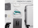 Plancha de vapor Rowenta First Class, Plancha de viaje, Doble voltaje 120-240 V, Vapor vertical, Golpe de vapor 45 g/min, Calentamiento rápido, Verde