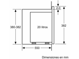 Microondas integrable - Balay 3CP5002N3, 1 kW, 5 niveles, 20 l, Cristal Negro
