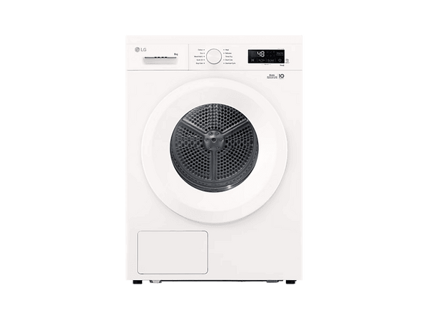 Secadora bomba de calor - LG RHX1009NWH, 9 kg, 10 Programas, ThinQ (Wi-Fi), Bomba de calor Dual, Blanco marfil