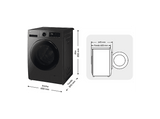 Lavadora secadora - Samsung WD90HG5U34BXEC, 9 kg de lavado, 6 kg de secado, 16 programas, Función WiFi con SmartThings™, Gris