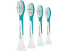 Recambio para cepillo dental - Philips Sonicare For Kids HX6044/90, x4 Cabezales de recambio, Diseñado para niños +7 años, Blanco