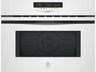 Horno compacto con microondas- Balay 3CW5179B3, Serie Cristal, Multifunción, Aquálisis, 44 l, Función Aire caliente, Control Deslizante, 60 cm, Blanco