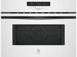 Horno compacto con microondas- Balay 3CW5179B3, Serie Cristal, Multifunción, Aquálisis, 44 l, Función Aire caliente, Control Deslizante, 60 cm, Blanco