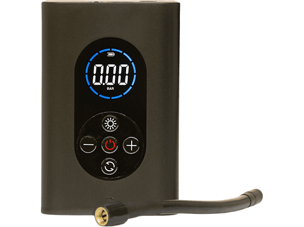 Inflador - Beetle Air Pump, Portátil, MicroUSB, 2000 mAh, Linterna LED, Negro