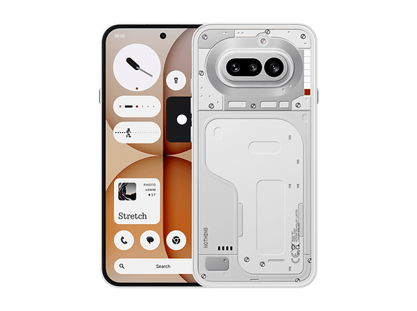Móvil - Nothing Phone 4a, Blanco, 256GB, 8GB RAM, 6.78" AMOLED LTPS flexible, Snapdragon 7s Gen 4, 5400 mAh