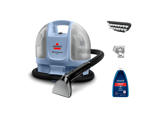 Aspirador de tapicerías - Bissell SpotClean Mini, 330 W, 40 min Autonomía, 0.5 l Depósito de Agua, 430 ml Depósito Agua Sucia, Azul