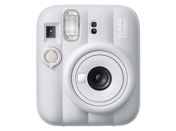 Cámara instantánea - Fujifilm Instax Mini 13, 86 mm x 54 mm, Flash Automático, Espejo para selfie, Blanco arcilla