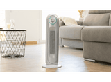 Calefactor - Cecotec ReadyWarm 10050 Top Ceramic Pro, Cerámico, 2200 W, 3 potencias, Oscilación, Blanco