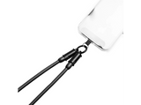 Cordón para móvil - Panda Lanyard, 1.2m Cable, USB-C, Goma, Carga rápida, 60W, Negro