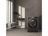 Lavadora carga frontal - LG F0P3CYV2E, 20 kg, 1000 rpm, 14 programas, AI Direct Drive™, TurboWash™360˚, Acero negro