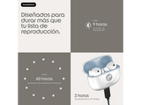 Auriculares True Wireless - motorola moto buds 2 plus, 9h Autonomía, Cancelación activa de ruido, CrystalTalk AI, IPX54, Bluetooth, PANTONE Cool White