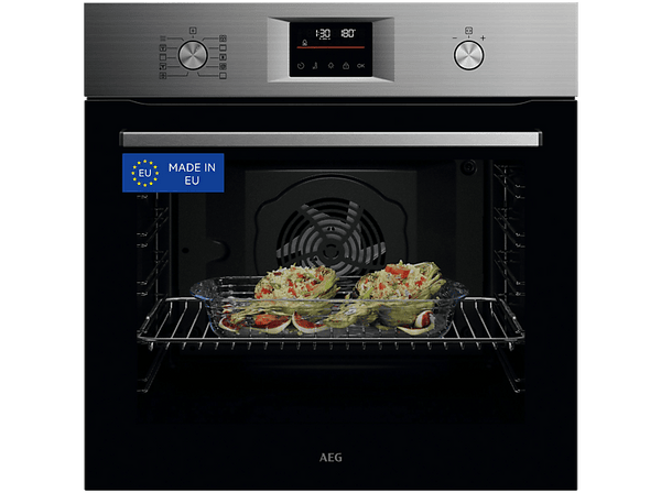 Horno - AEG GU5PB43FSM, Multifunción, Pirolítico, 72 l, Función Grill, 60 cm, INOX Antihuellas